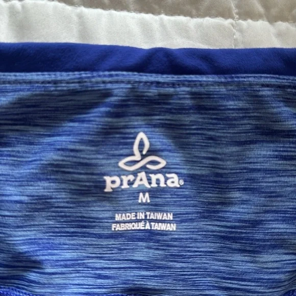 prAna Tori Capri Leggings Womens Heather Blue Athletic Running Yoga Pants Size M - Picture 3 of 4